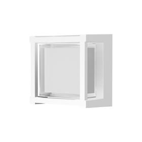 M8852  Creek Square Open Frame Ceiling/Wall Light, 15W LED, CCT, IP65 Outdoor, White